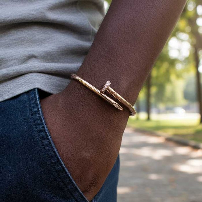 Комплект Гривна и Обеци Пирон Cartier- златни, сребърни, розово злато