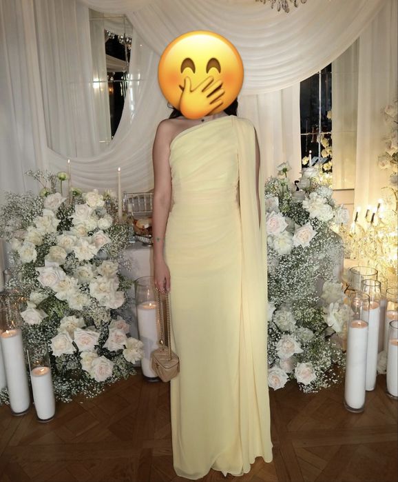 Продам шифоновое желтое платье