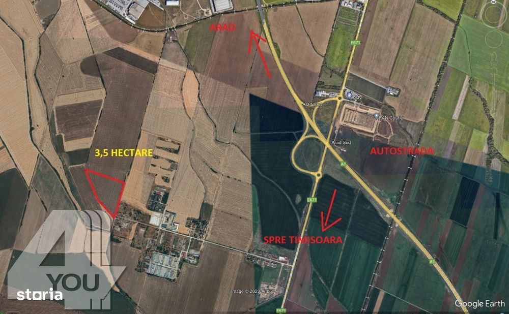 Teren extravilan 35000 mp,Ias Aradul nou aproape de autostrada la km 7