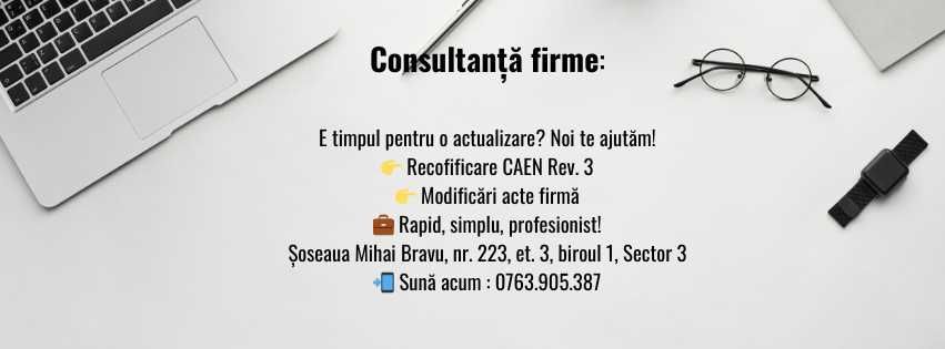 Infiintare SRL/PFA , Acte firma, Recodificare cod caen REV. 3.
