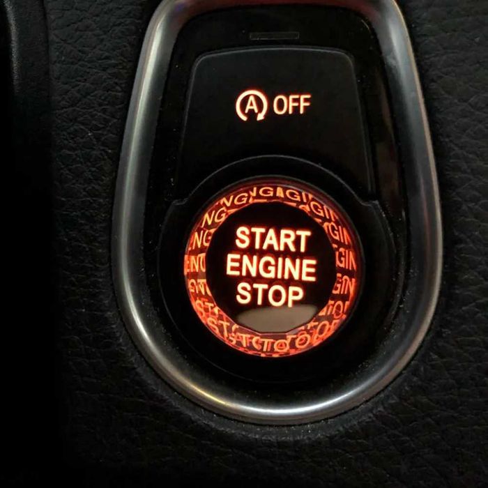 Buton Pornire Start Stop Cristal BMW Seria F,  Negru Rosu Albastru