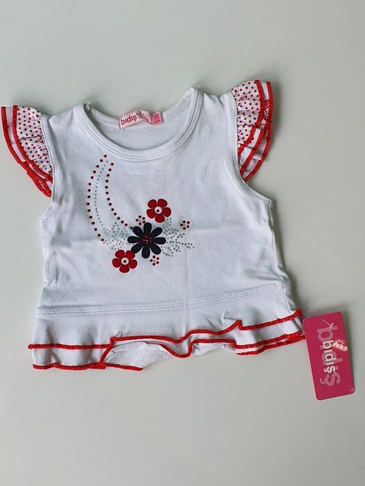 Новые турецкие маечки на девочку 3-6 месяцев