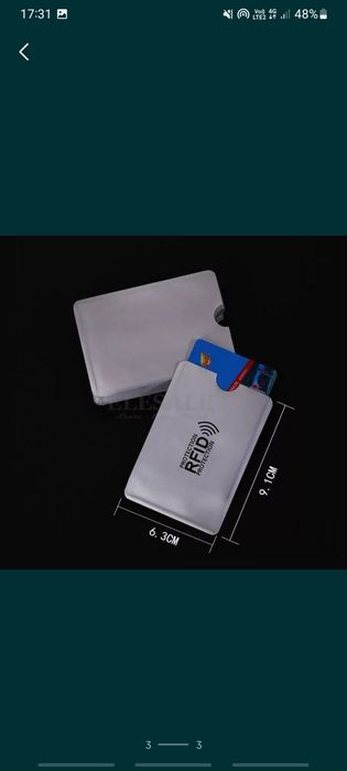 Plic RFID de protectie carduri,diverse culori