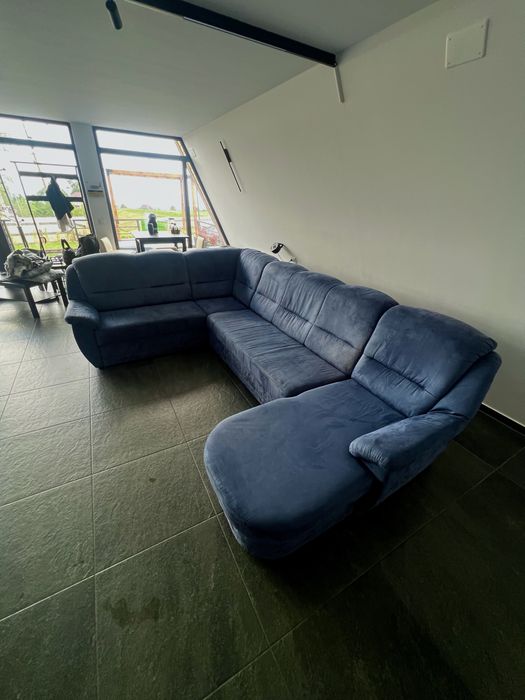 Canapea coltar culoare albastru