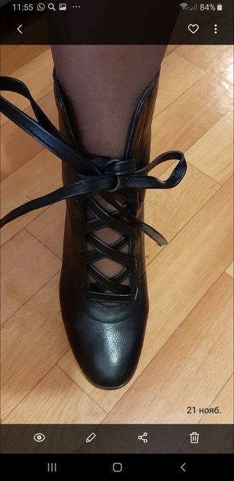 Новые кожаные ботильоны продам