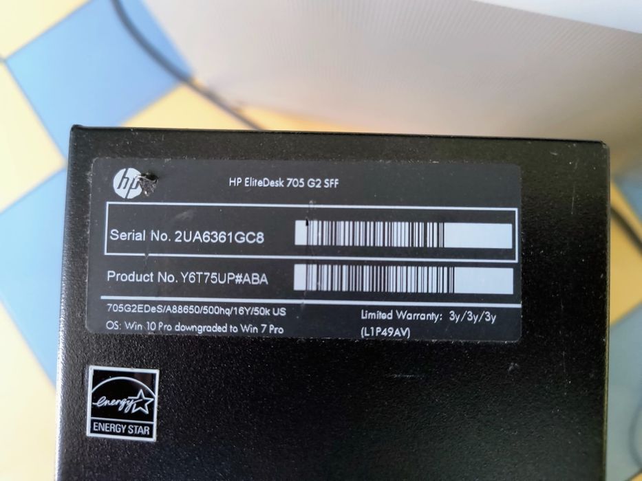 HP EliteDesk 705 G2 SFF, AMD PRO A8-8650B 3.20 GHz (4 MB), 8GB-DDR3