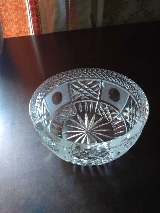 Ваза и салатница-конфетница хрустальные