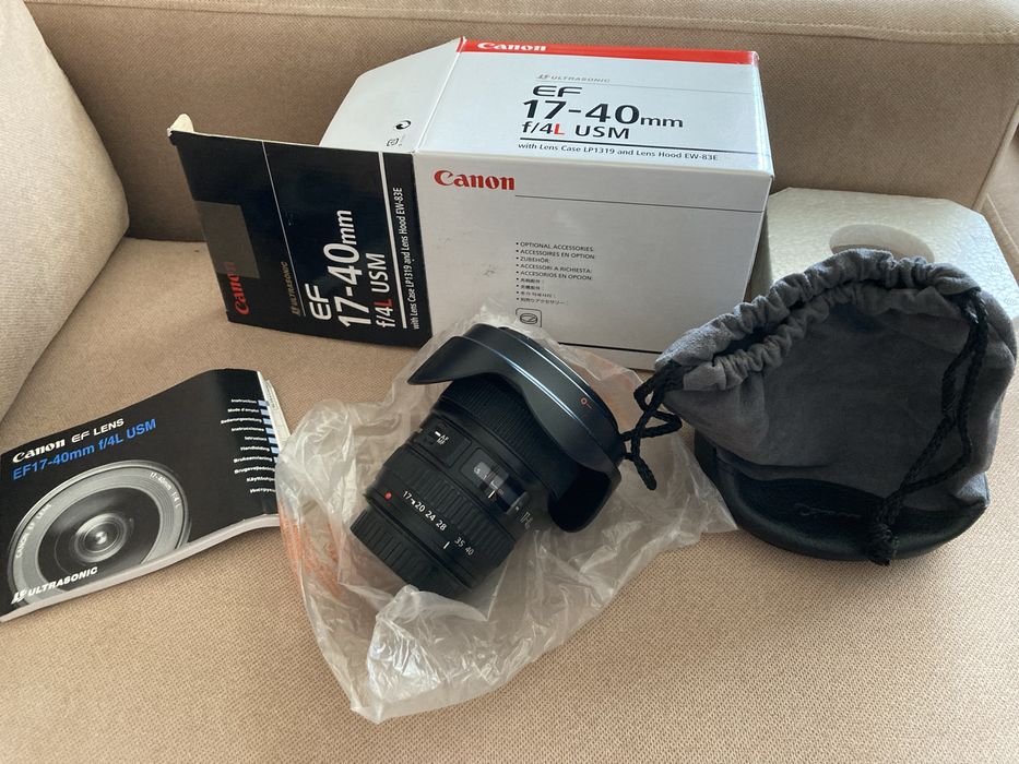 Обектив CANON EF 17- 40mm f/4l USM за Canon EOS фотоапарати. С фактура