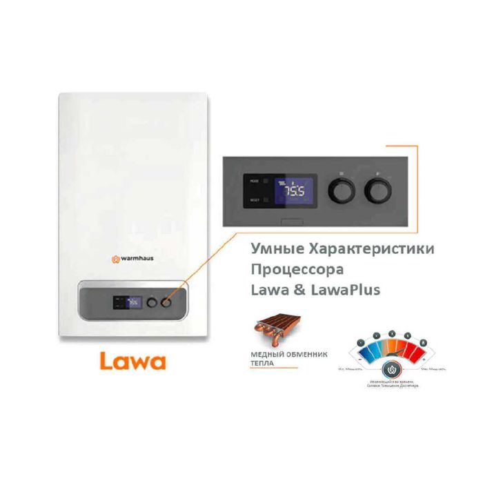 WARMHAUS LAWA 24kVt  gazli kotel (Turkiya) двухконтурный газовый котел