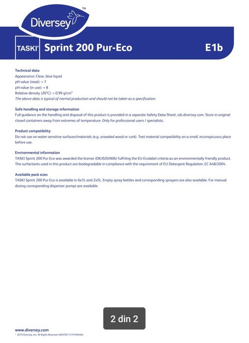 Taski Sprint 200 Pur eco 5l