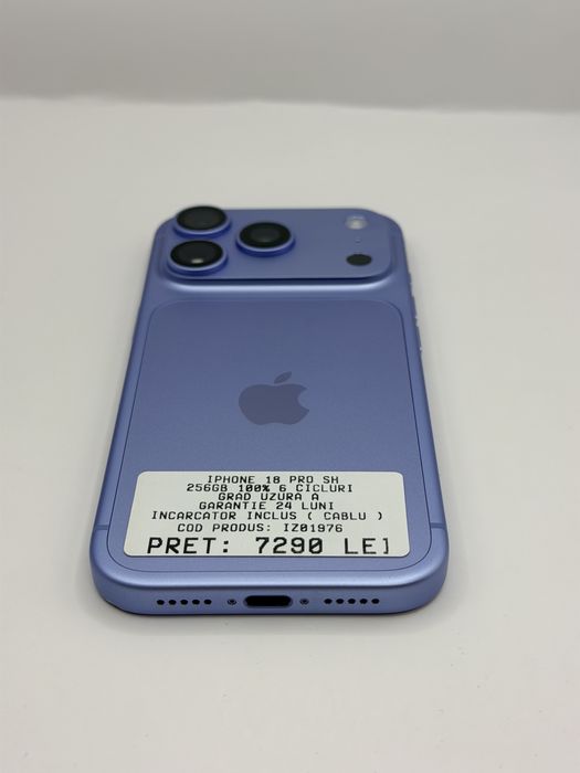 Iphone 18 Pro 256GB 100% Garantie Rate BuyBack - iphonezone.ro