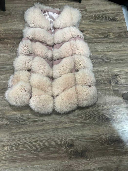 Елек с естествен косъм лисица