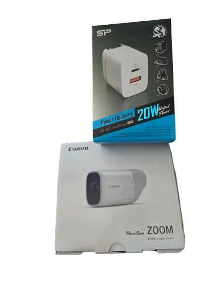 Неползван Canon PowerShot ZOOM Джобен Далекоглед с Фокусно разстояние 100 - 400 mm и допълнителен 2х Цифров Зум в съчетание с Фото и Видео камера