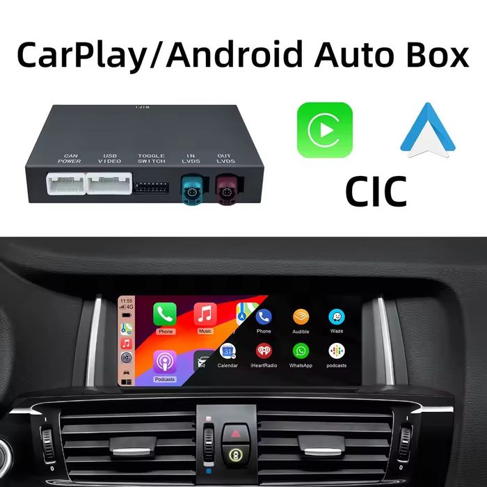 Modul navigatie Cic Carplay/Android Auto wireless Cic BMW Seria 1 3 5 7 x1 x3 x5 e90 e60 e87 f30 f10