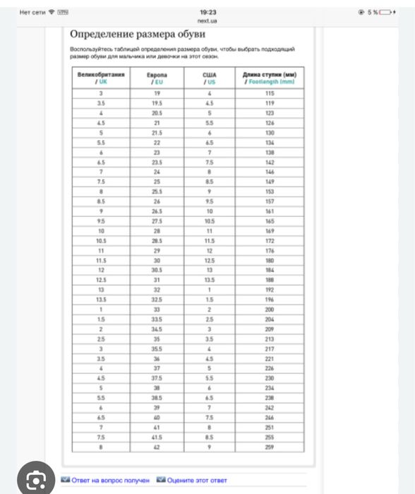 Детская обувь от NEXT