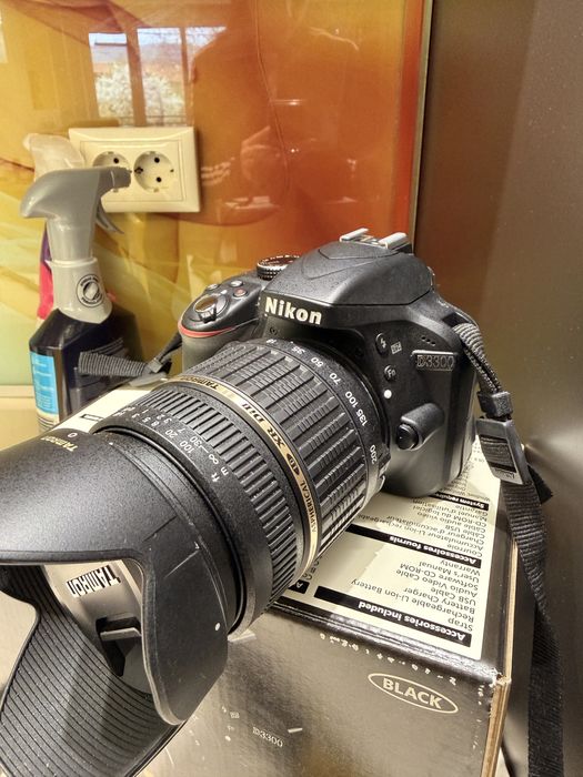 Като нов фотоапарат NIKON D3300 AF- P 18-55 VR Kit