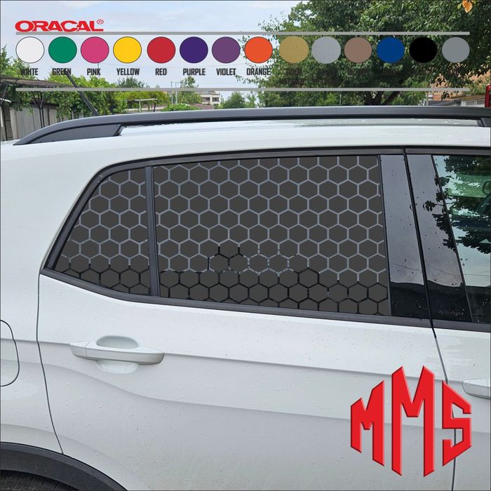 Стикер за прозорци Пчелна пита / Авто стикер за всички модели