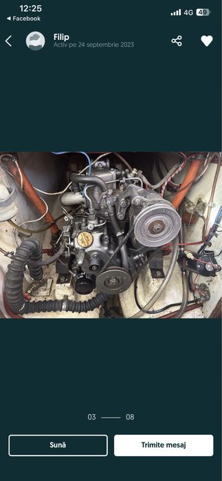 Vând Velier recondiționat motor diesel 20 noduri