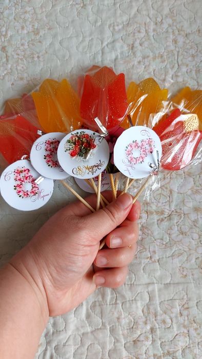 Леденцы на заказ тюльпаны