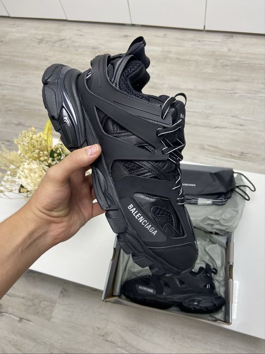 Balenciaga track lace up black