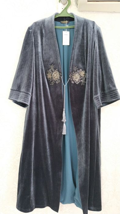 Абая, женский халат, велюр