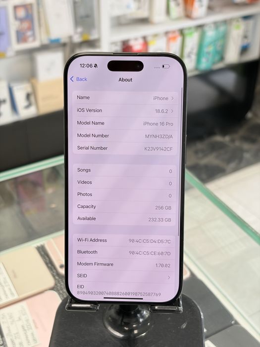 Apple iPhone 16 Pro 256GB Black Titanium