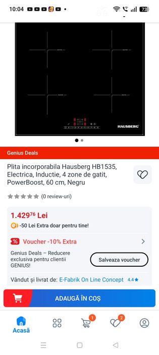 Plita cu inducție sigilată