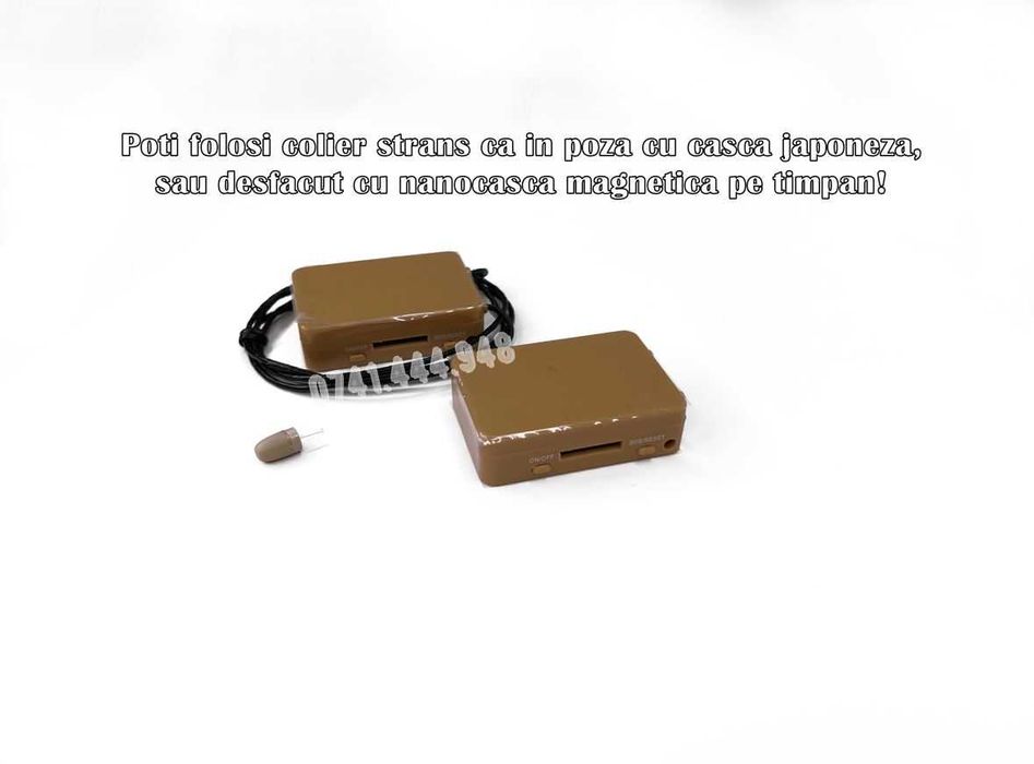 Cutiuta GSM casti de copiat Microvibratii - NU se Aud/Vad in Exterior!