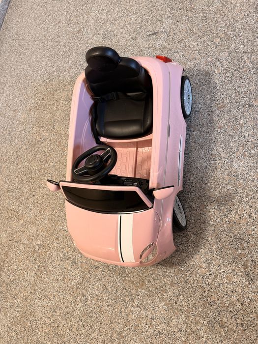 Masinuta electrica copii Fiat 500 roz cu telecomanda