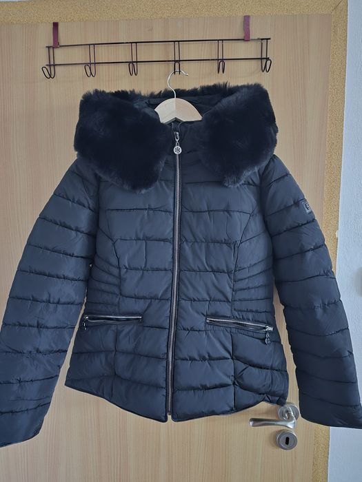 Ново черно късо дамско яке