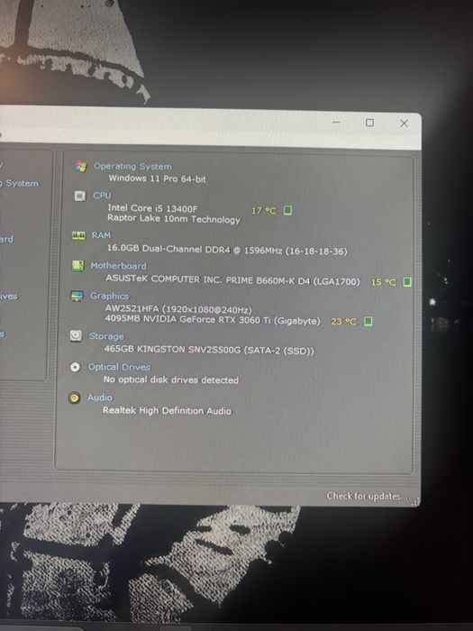 PC Gaming i5-13400f 3060ti 350-400+ fps