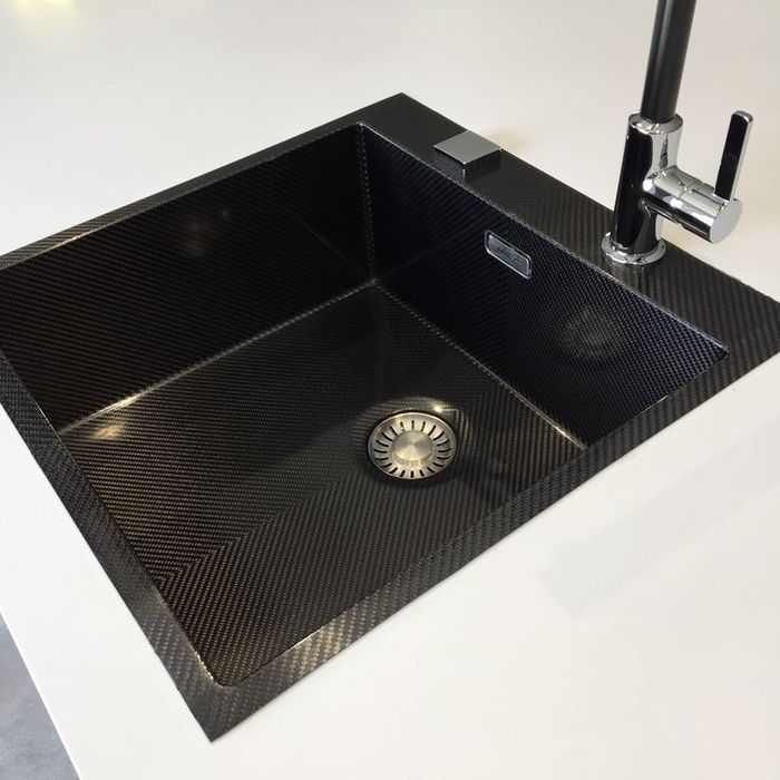 Chiuvete fibră de carbon pt casă, camper, rulote, bărci