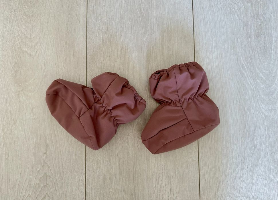 Set H&M mănuși & botoși de iarnă rezistenți la apă, roz, 0-6 luni, Noi