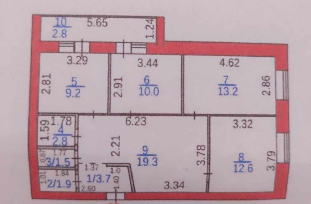Продам 4х ком кв + подвал 10.5