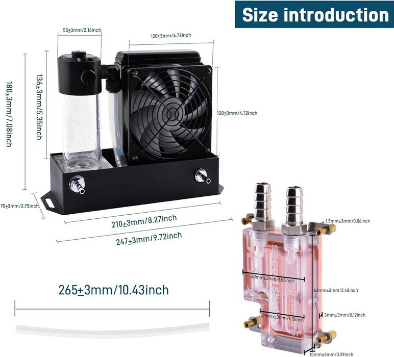 Cooler lichid GeeekPi Raspberry Pi 5,Pompă gheață apă,RGB Pi 5 8GB 4GB