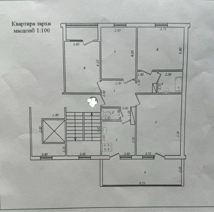 Квартира вторичка 4 комнатная Госпитальный Мирабад