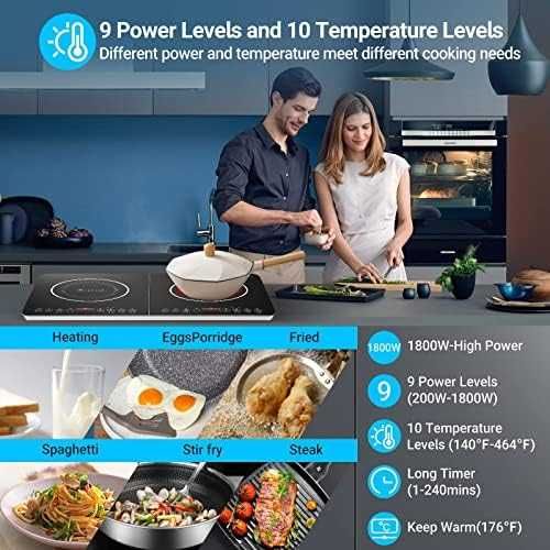 Двоен индукционен котлон Aobosi 3500W с таймер