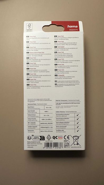 Hama Power Pack Performance 24000 mAh [Sigilat]