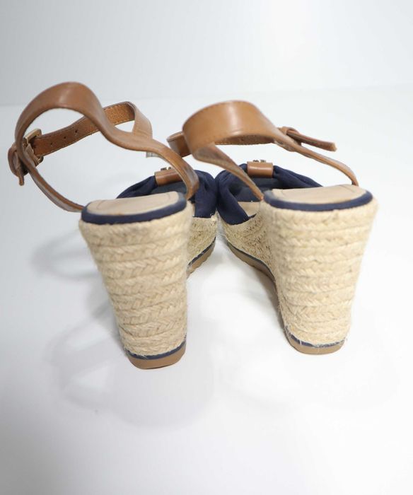 Sandale Tom Tailor cu Platformă - Stil Espadrile Navy & Tan - Mărimea 39