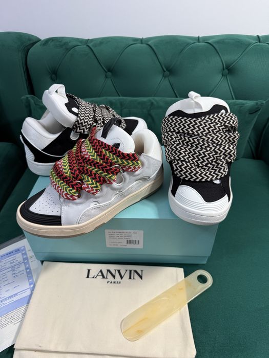 Adidasi Lanvin Curb Lace-Up piele naturala Full Box colectie noua