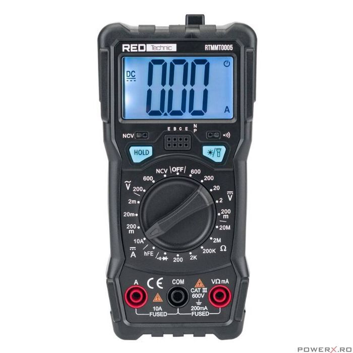 Multimetru digital universal, aparat de masura, 600V, Red Technic
