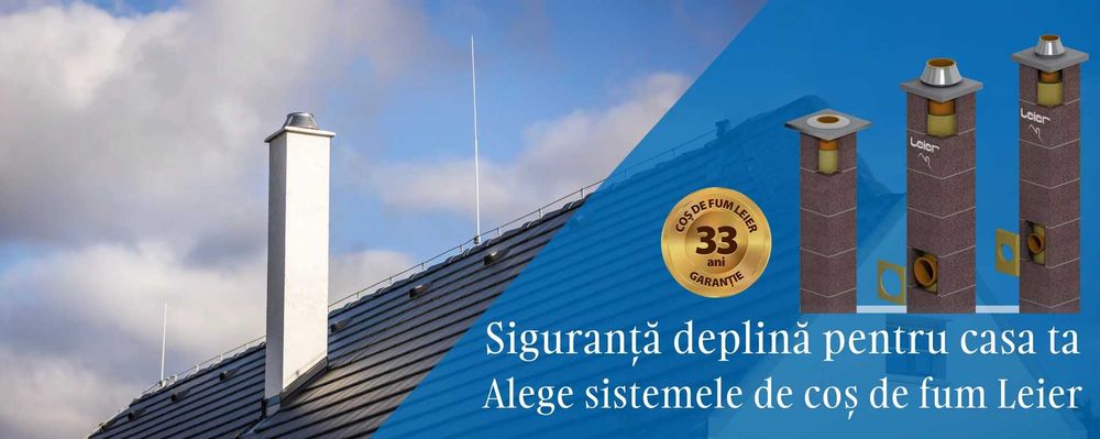 LEIER Cos fum profesional ceramic IZOLAT,7m/d20transport GRATUIT+CADOU