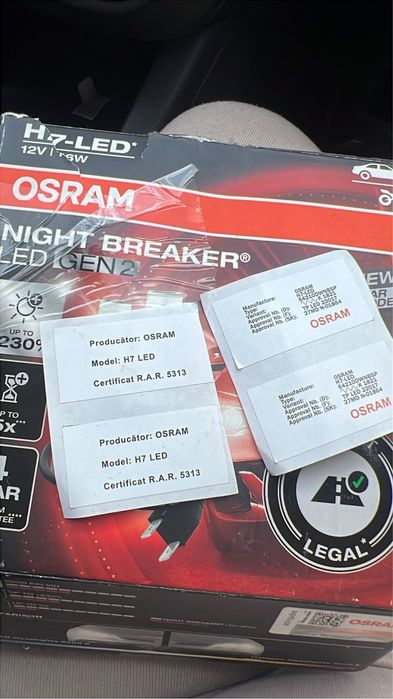 Becuri Osram h7 certificat RAR