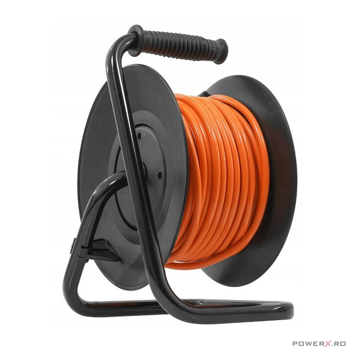 Rola prelungitor cablu cu cadru metalic, 25 metri 3 x 1 mm, Verke