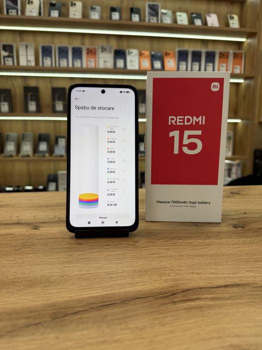 ‼️ Xiaomi Redmi 15 Black 256Gb / 8 Gb ram - Sanatate bat. 100% - Garantie 12 luni