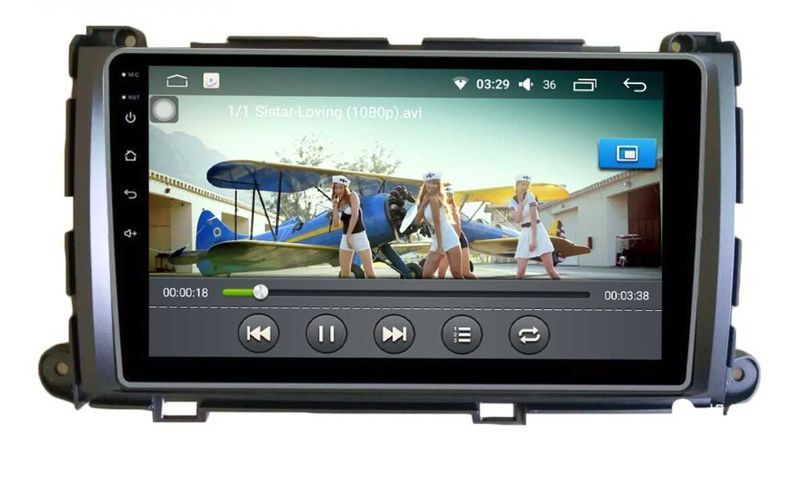 TOYOTA SIENNA 2010-2017 - 9'' Андроид Навигация, 7513