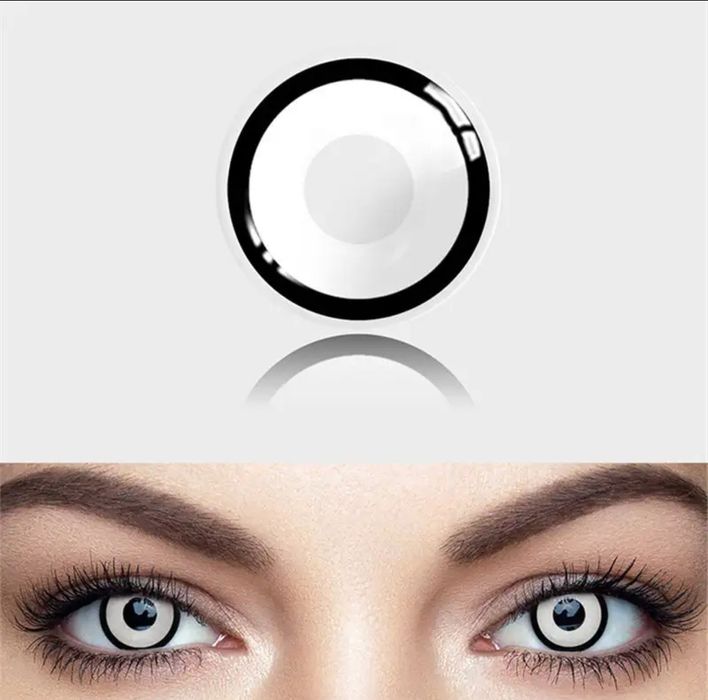 Линзы для глаз черные, красные, белые