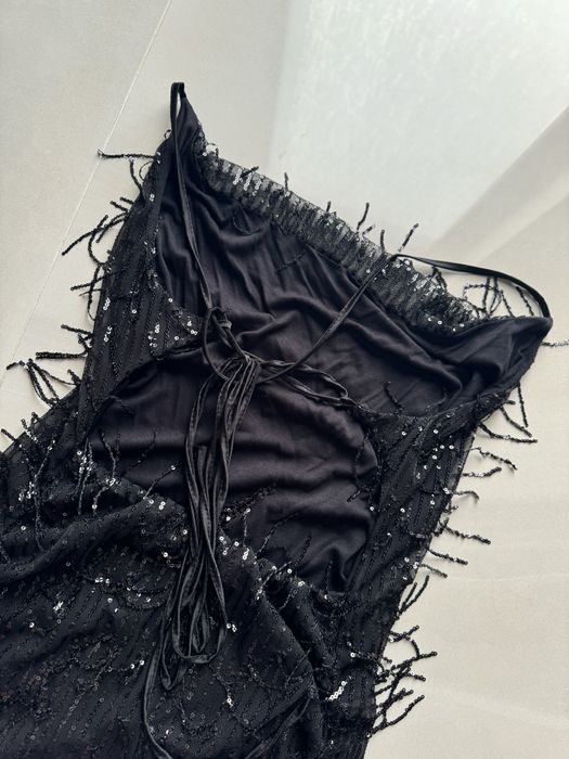 rochie neagra cu paiete noua