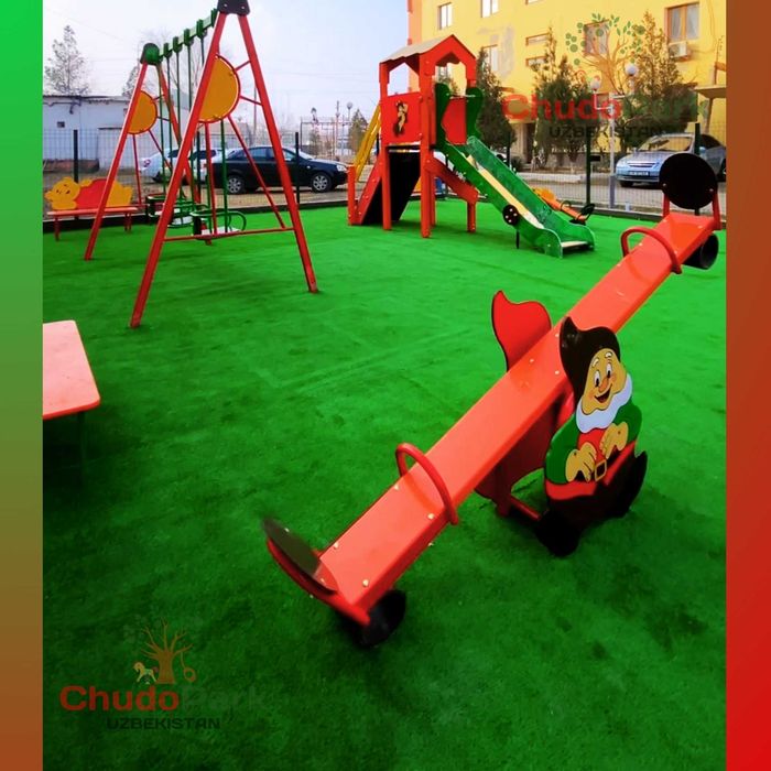 Болалар майдончаси (Детская площадка, горка, качели)