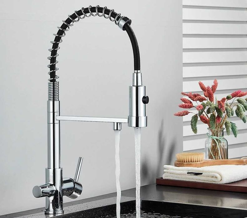 Елегантен издърпващ се смесител за кухня 3 в 1